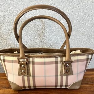 Vintage Pink Nova Check Burberry Handbag